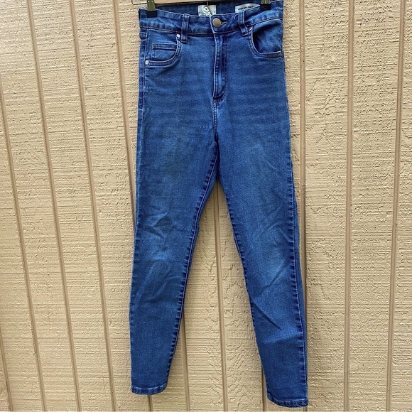 High Rise Blue Skinny Jeans - Picture 2 of 5